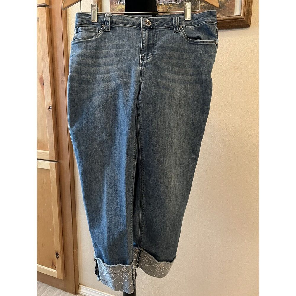 Baccini Crops Capris Someâ Stretch Sz 8 Inseam 25 (ta) C37